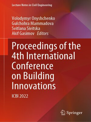 cover image of Proceedings of the 4th International Conference on Building Innovations